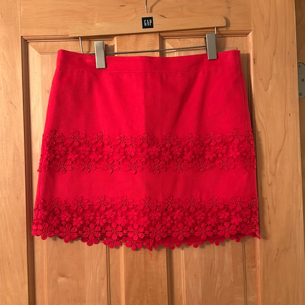 J Crew lace mini skirt- size 10